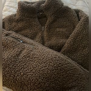 SKIMS Brown Fleece Jumpsuit